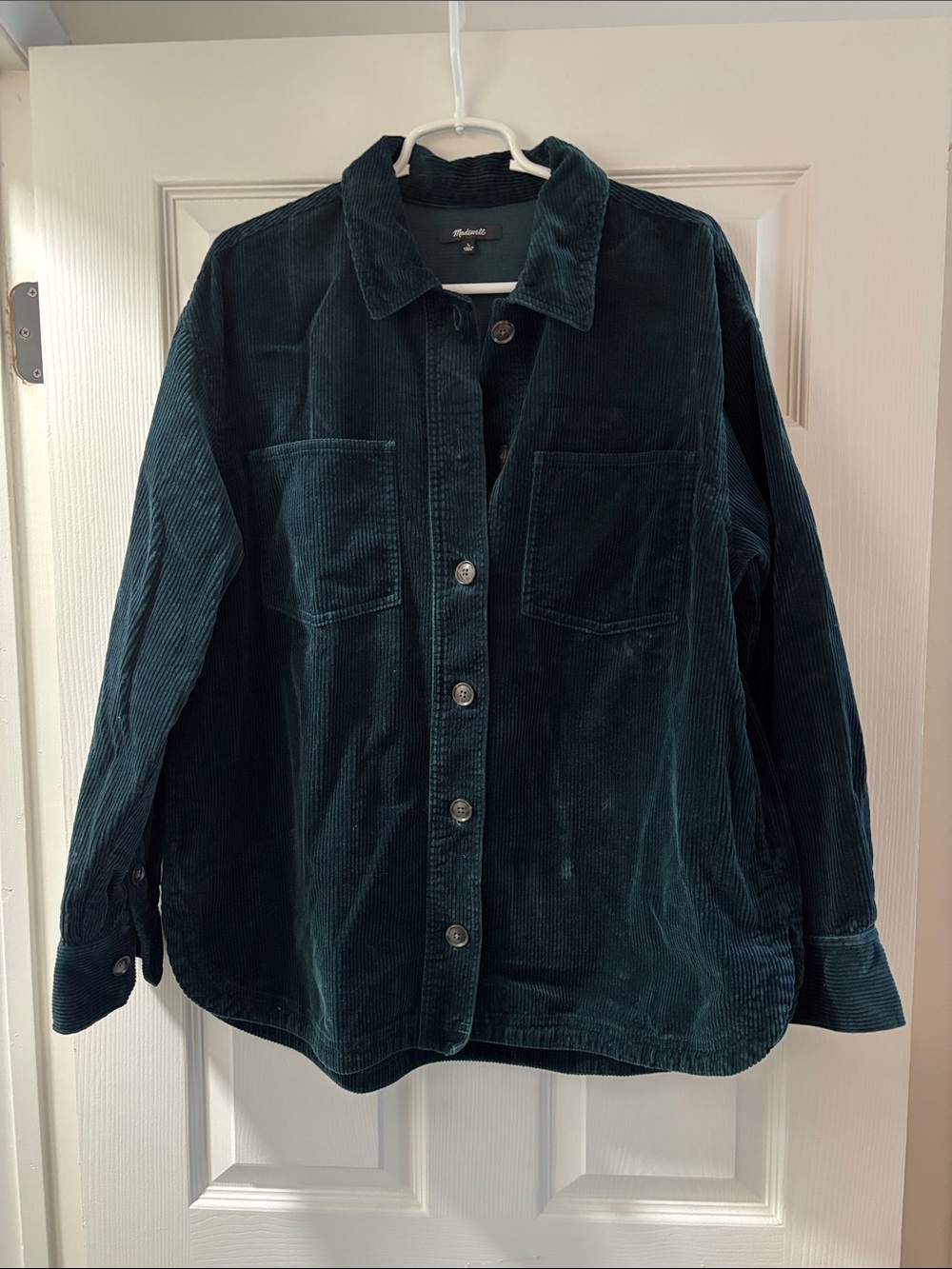 Madewell Green Corduroy Button-Up shacket